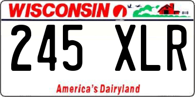 WI license plate 245XLR