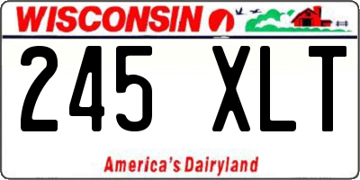 WI license plate 245XLT