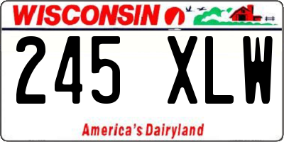 WI license plate 245XLW