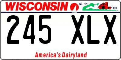 WI license plate 245XLX
