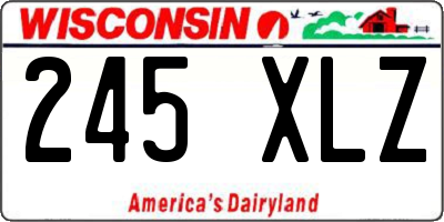 WI license plate 245XLZ