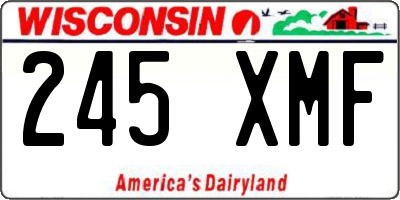 WI license plate 245XMF
