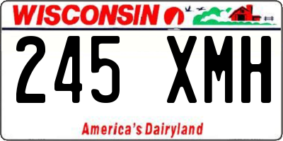 WI license plate 245XMH