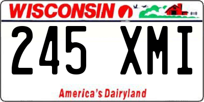 WI license plate 245XMI