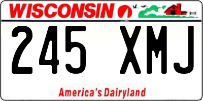 WI license plate 245XMJ