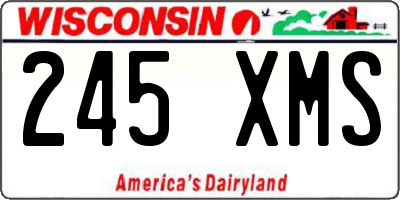 WI license plate 245XMS