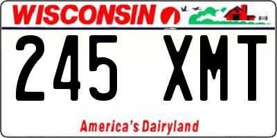 WI license plate 245XMT