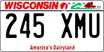 WI license plate 245XMU