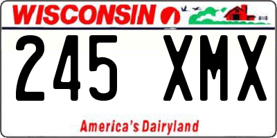 WI license plate 245XMX