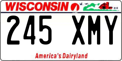 WI license plate 245XMY