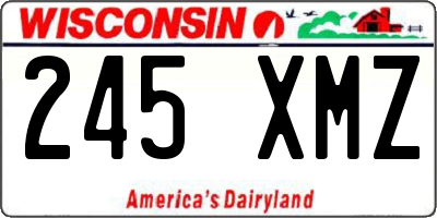 WI license plate 245XMZ