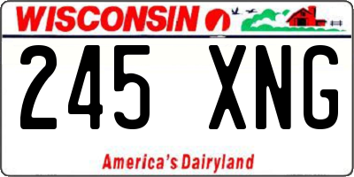 WI license plate 245XNG