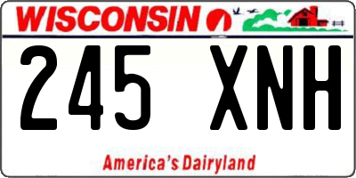 WI license plate 245XNH