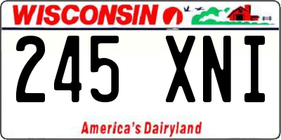 WI license plate 245XNI