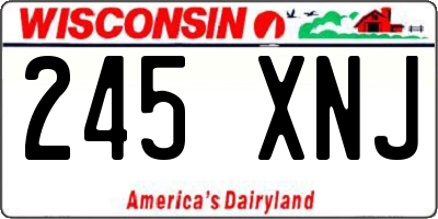 WI license plate 245XNJ