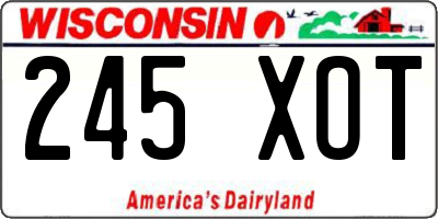 WI license plate 245XOT