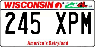 WI license plate 245XPM