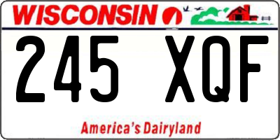 WI license plate 245XQF