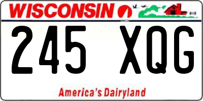 WI license plate 245XQG