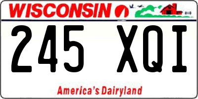 WI license plate 245XQI