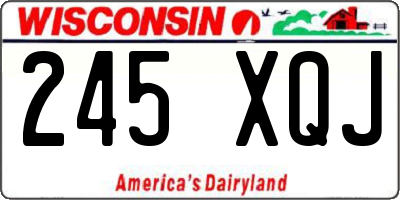 WI license plate 245XQJ