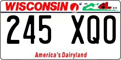 WI license plate 245XQO