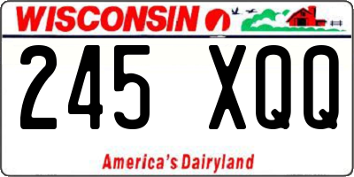 WI license plate 245XQQ