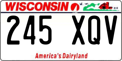 WI license plate 245XQV