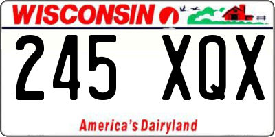WI license plate 245XQX