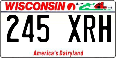 WI license plate 245XRH