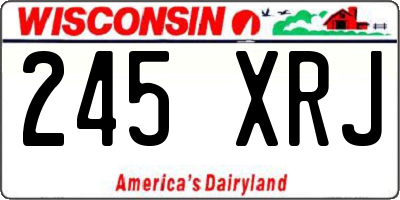 WI license plate 245XRJ