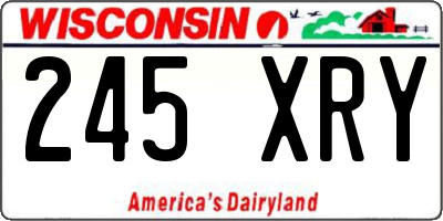 WI license plate 245XRY