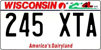 WI license plate 245XTA