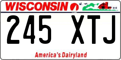 WI license plate 245XTJ