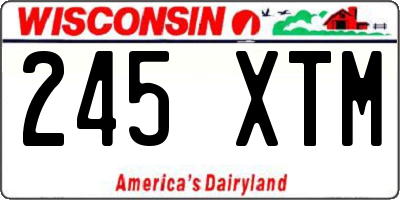 WI license plate 245XTM