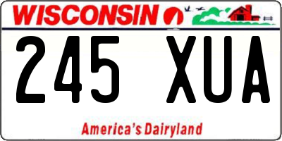 WI license plate 245XUA
