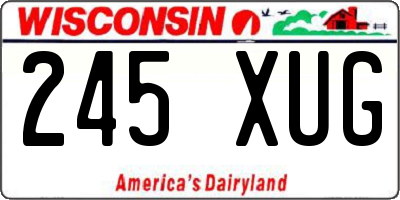 WI license plate 245XUG
