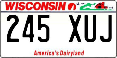 WI license plate 245XUJ