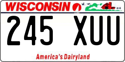 WI license plate 245XUU