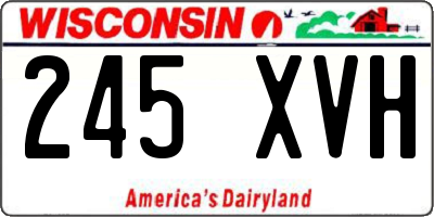 WI license plate 245XVH