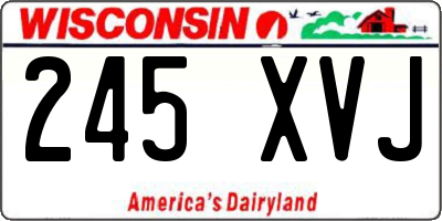 WI license plate 245XVJ