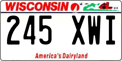 WI license plate 245XWI