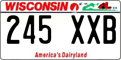 WI license plate 245XXB