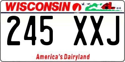 WI license plate 245XXJ