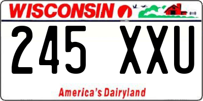 WI license plate 245XXU