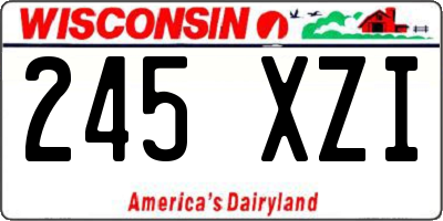 WI license plate 245XZI