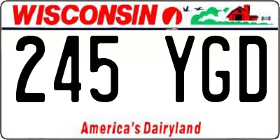 WI license plate 245YGD