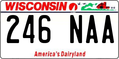 WI license plate 246NAA
