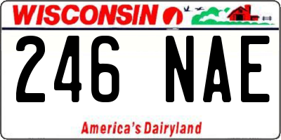 WI license plate 246NAE
