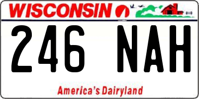 WI license plate 246NAH